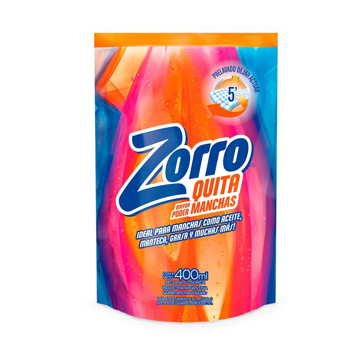Quitamancha Zorro líquido dp 400 cc.