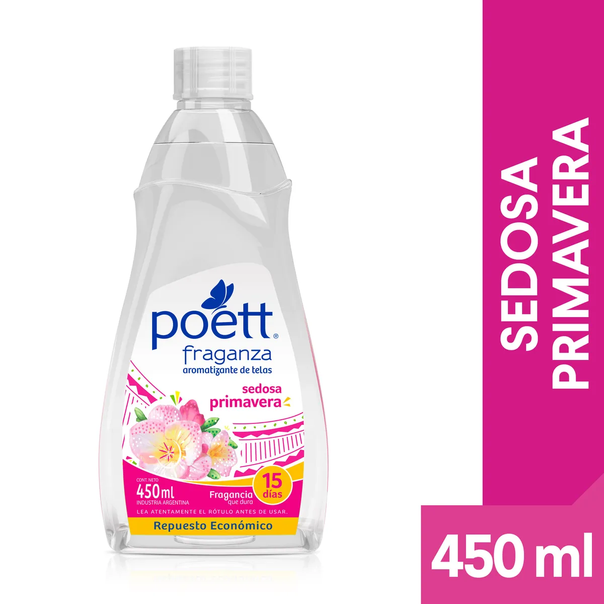 Aromatizante para tela Poett Fraganza primavera repuesto 450 cc.