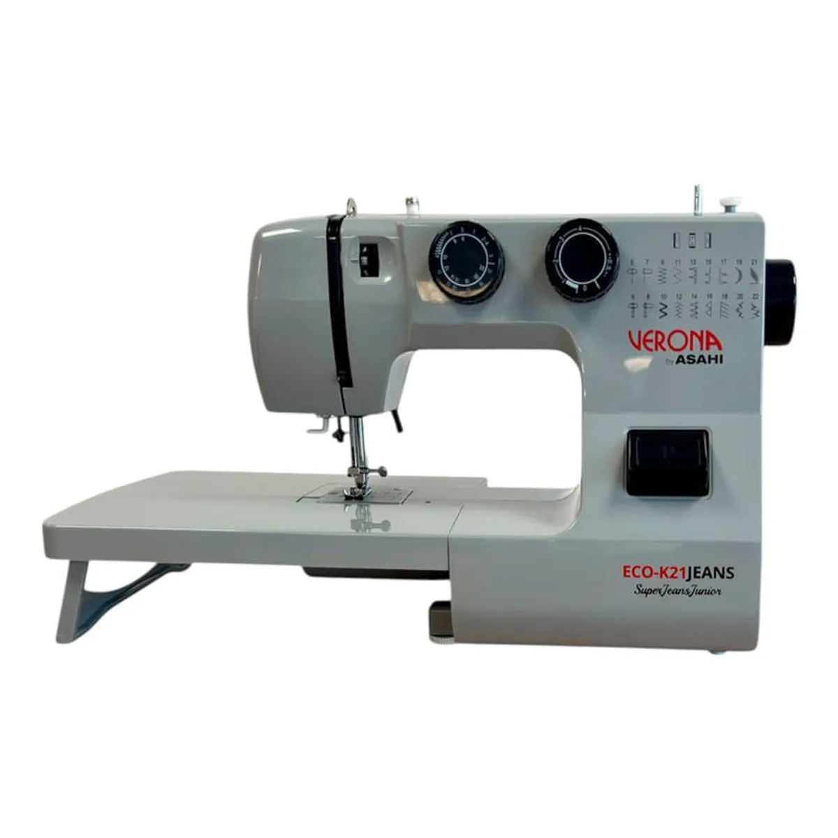 Maquina para Coser Verona ECOK21JEANS GrisNegro Con Mesa de Extensión