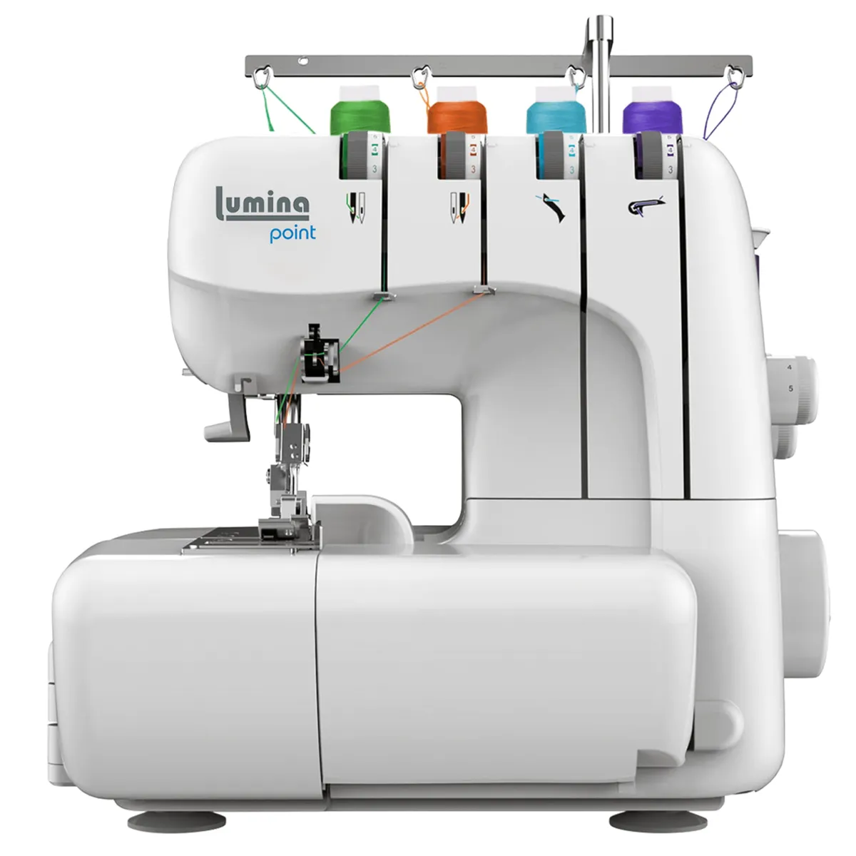 Máquina De Coser Overlock Lumina Point 4 Hilos Blanca