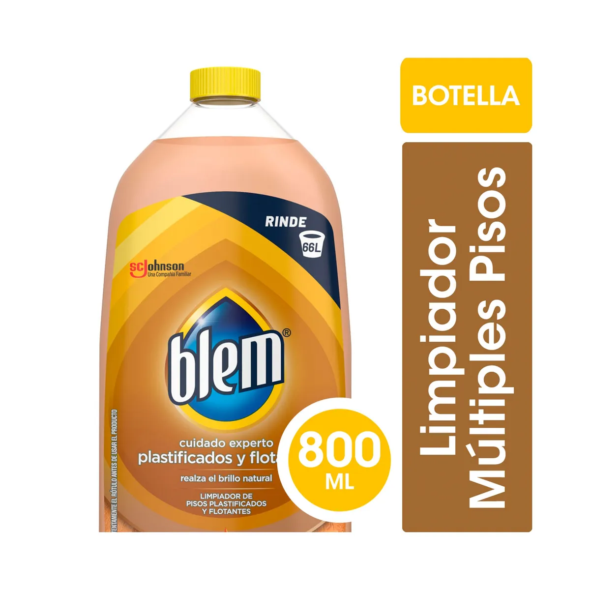Limpiador de pisos plastificados y flotantes Blem aloe & pepino original botella 800 ml.