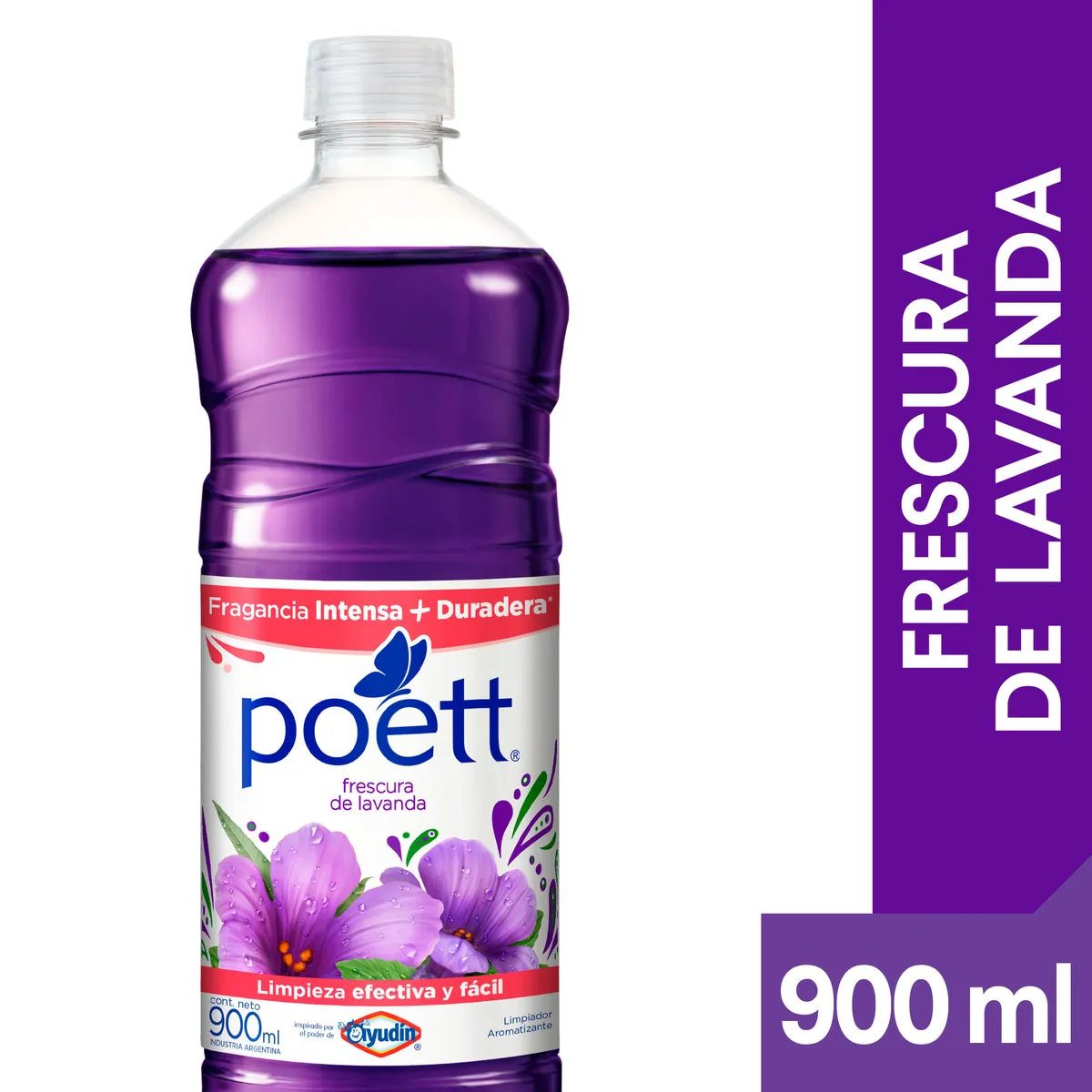 Limpiador líquido aromatizante Poett frescura de lavanda 900 ml.