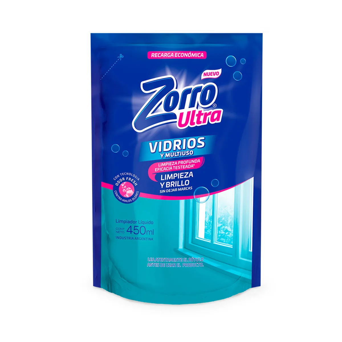Limpiador de vidrios Zorro ultra dp 450 cc.
