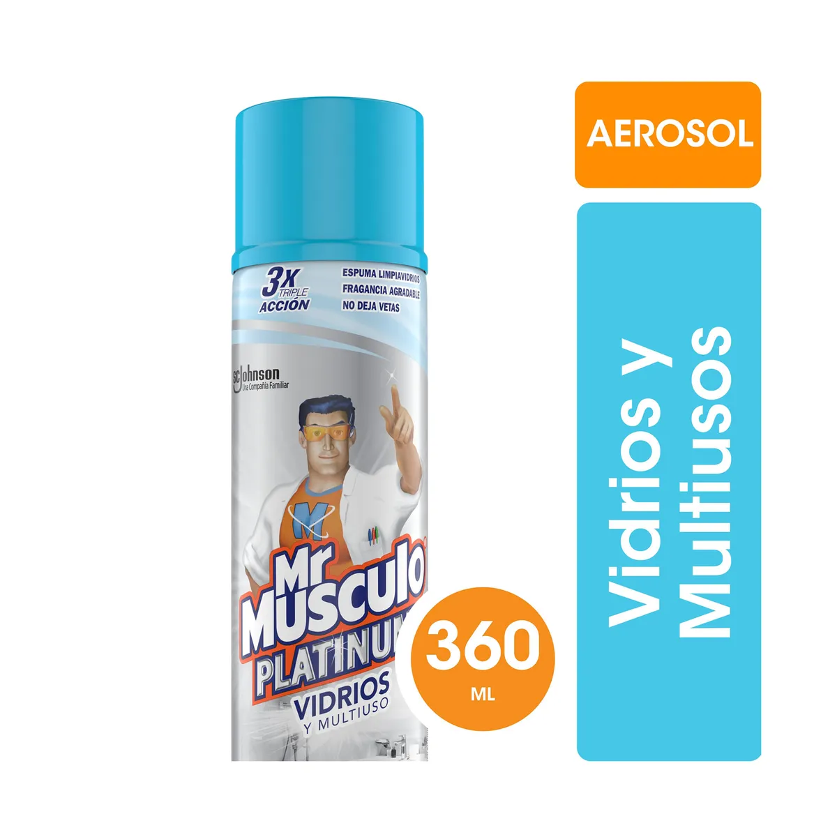 Limpiavidrios en aerosol Mr Músculo 360 ml