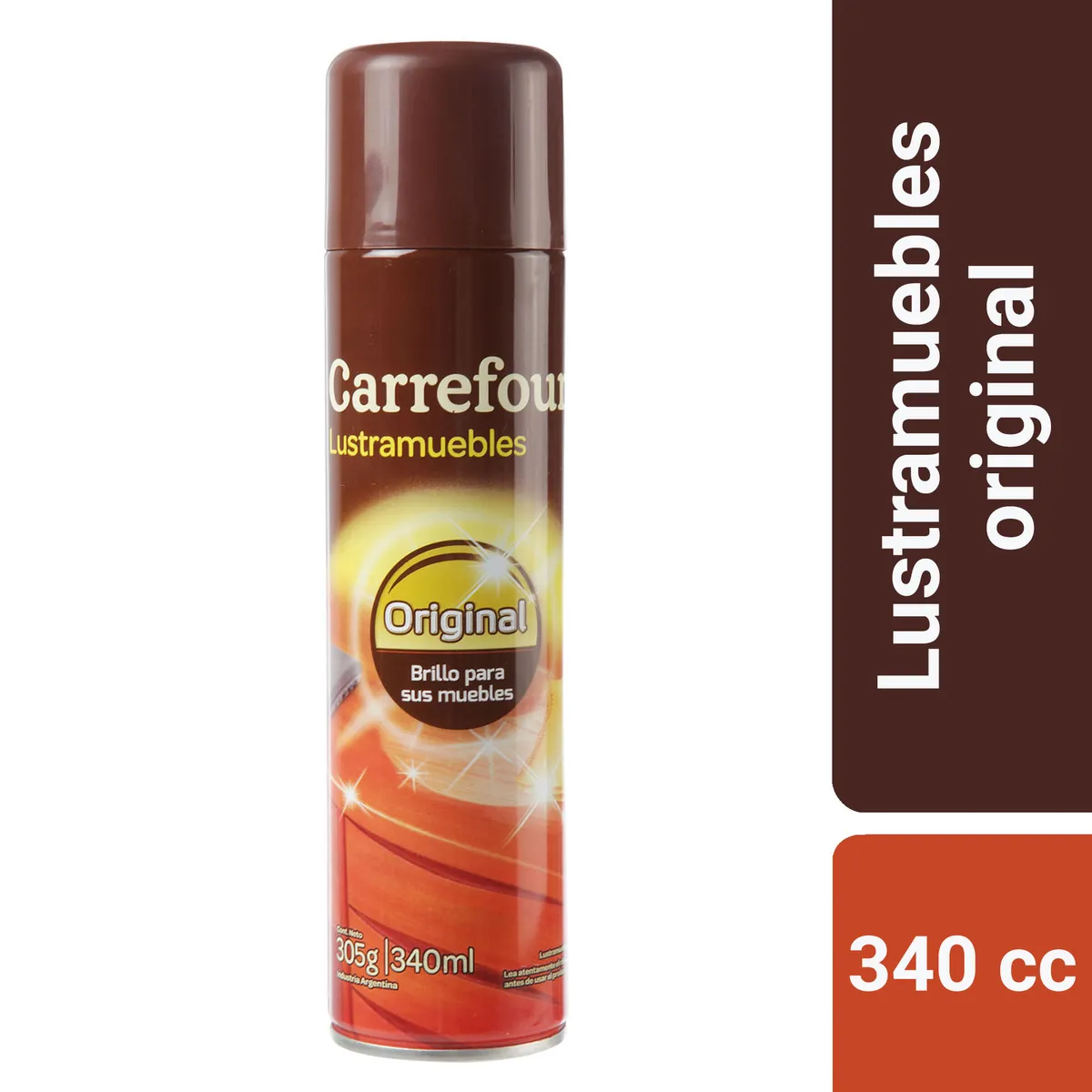 Lustra muebles en aerosol Carrefour 340 cc.