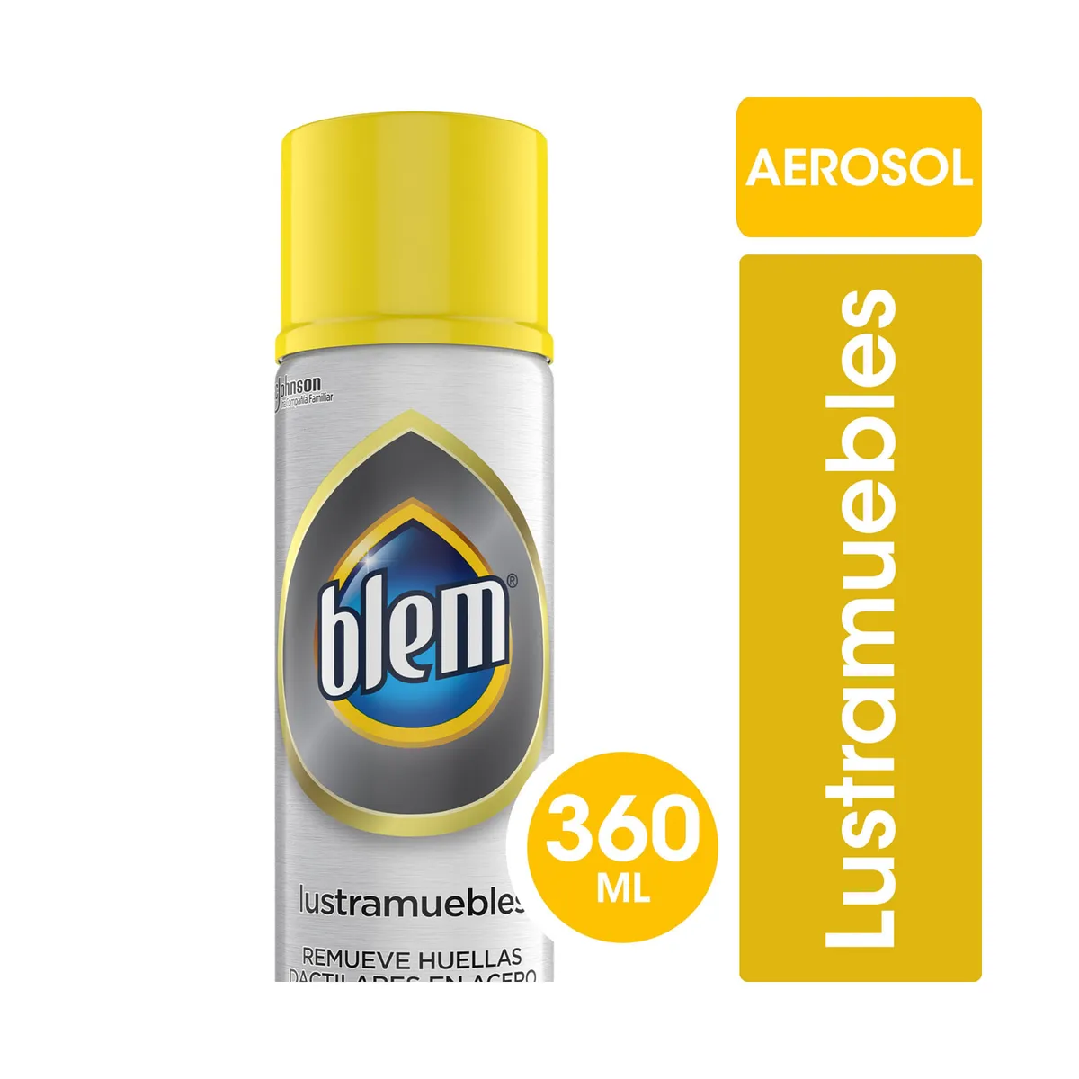 Lustramuebles Blem limón acero en aerosol 360 cc.