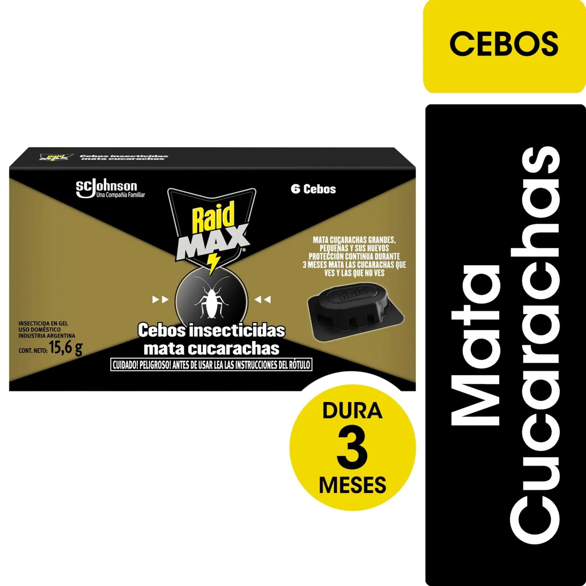 Insecticida Raid mata cucarachas cebos 6 uni