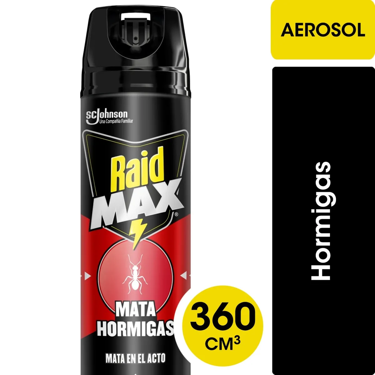 Insecticida Raid mata hormigas en aerosol 390 ml.