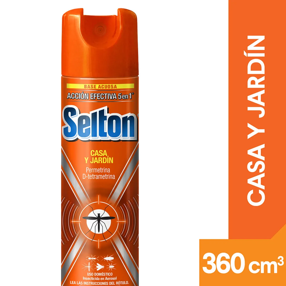 Insecticida Selton casa y jardín 360 cc.