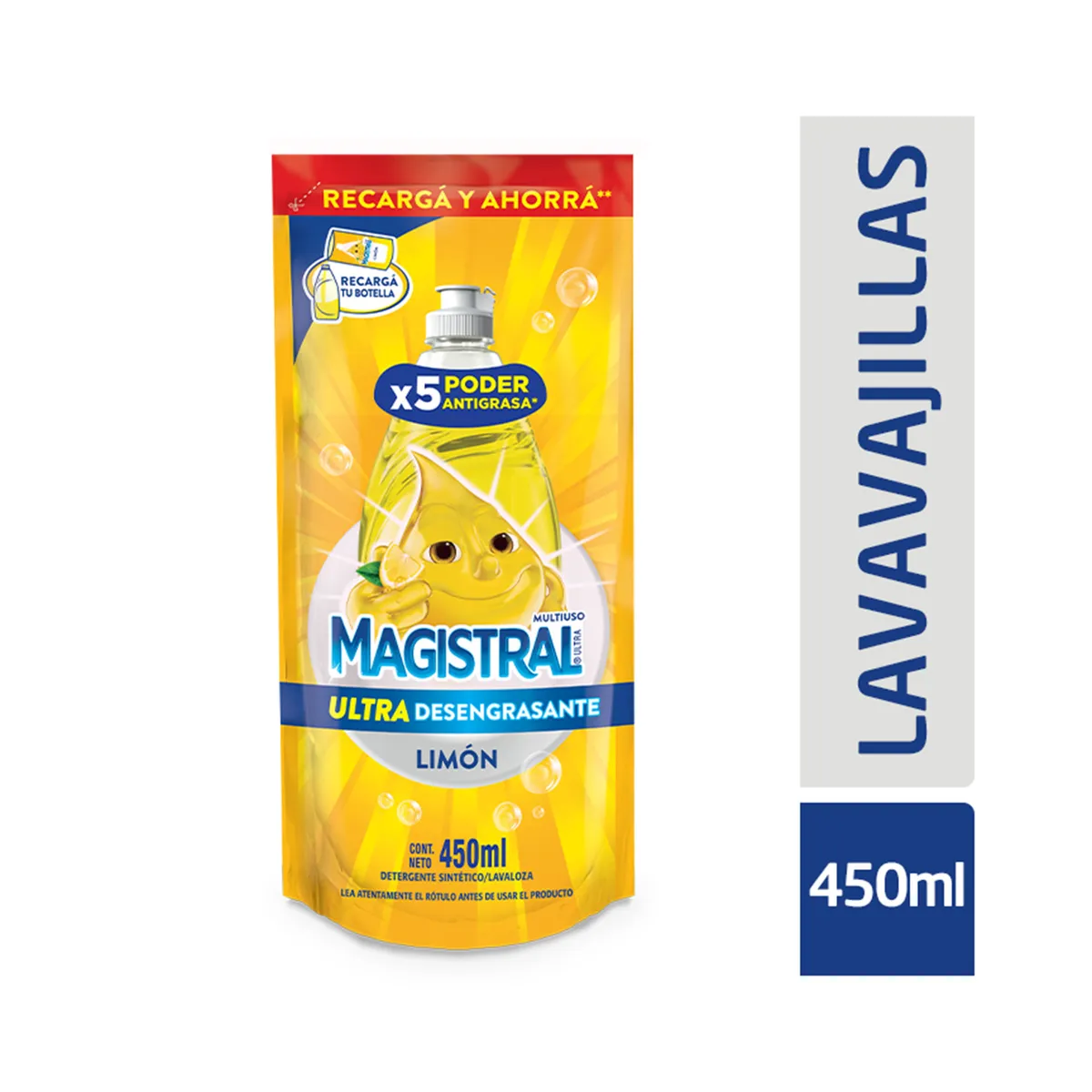 Detergente Magistral Ultra de limón dp 450 ml