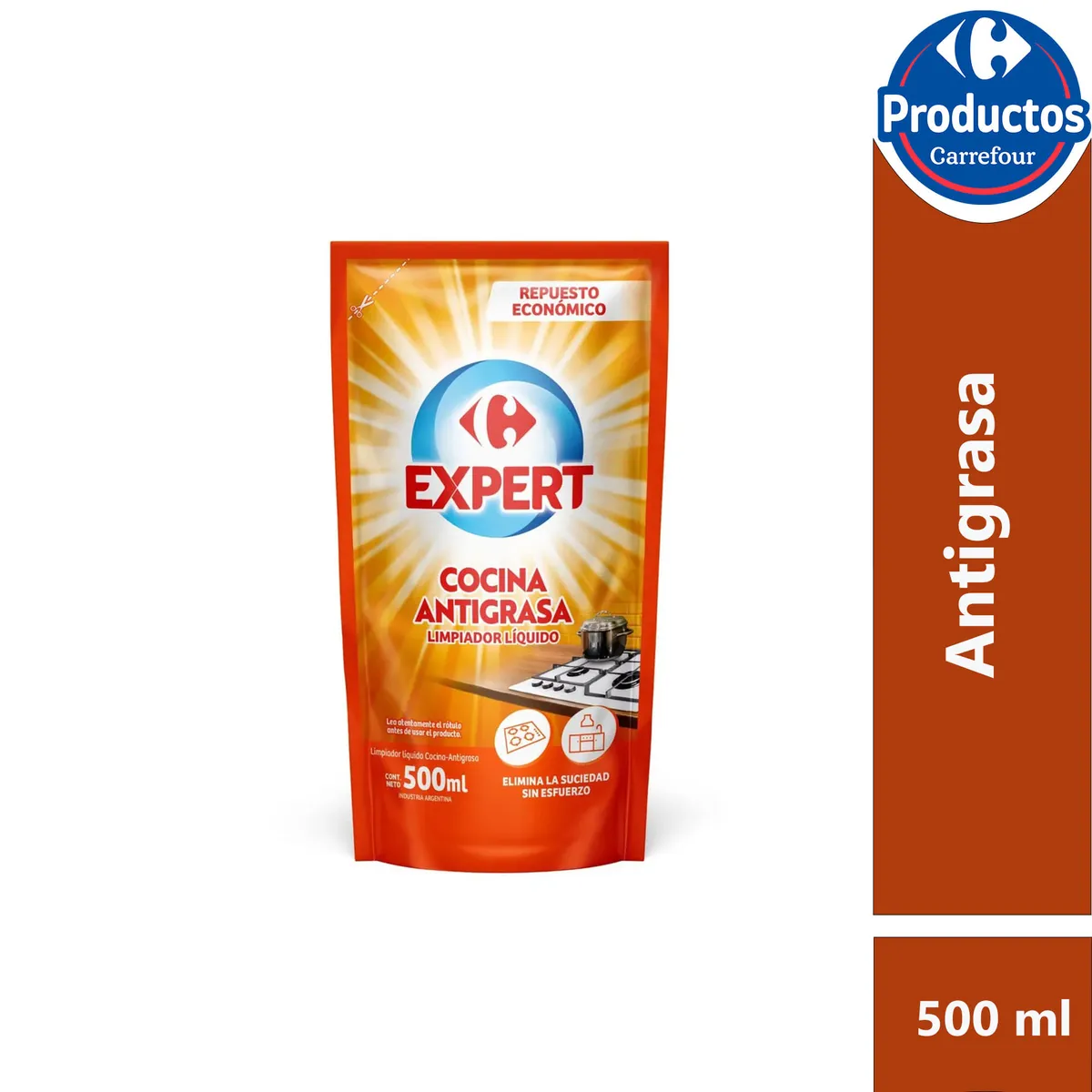 Limpiador de cocina Carrefour Expert antigrasa doypack 450 ml
