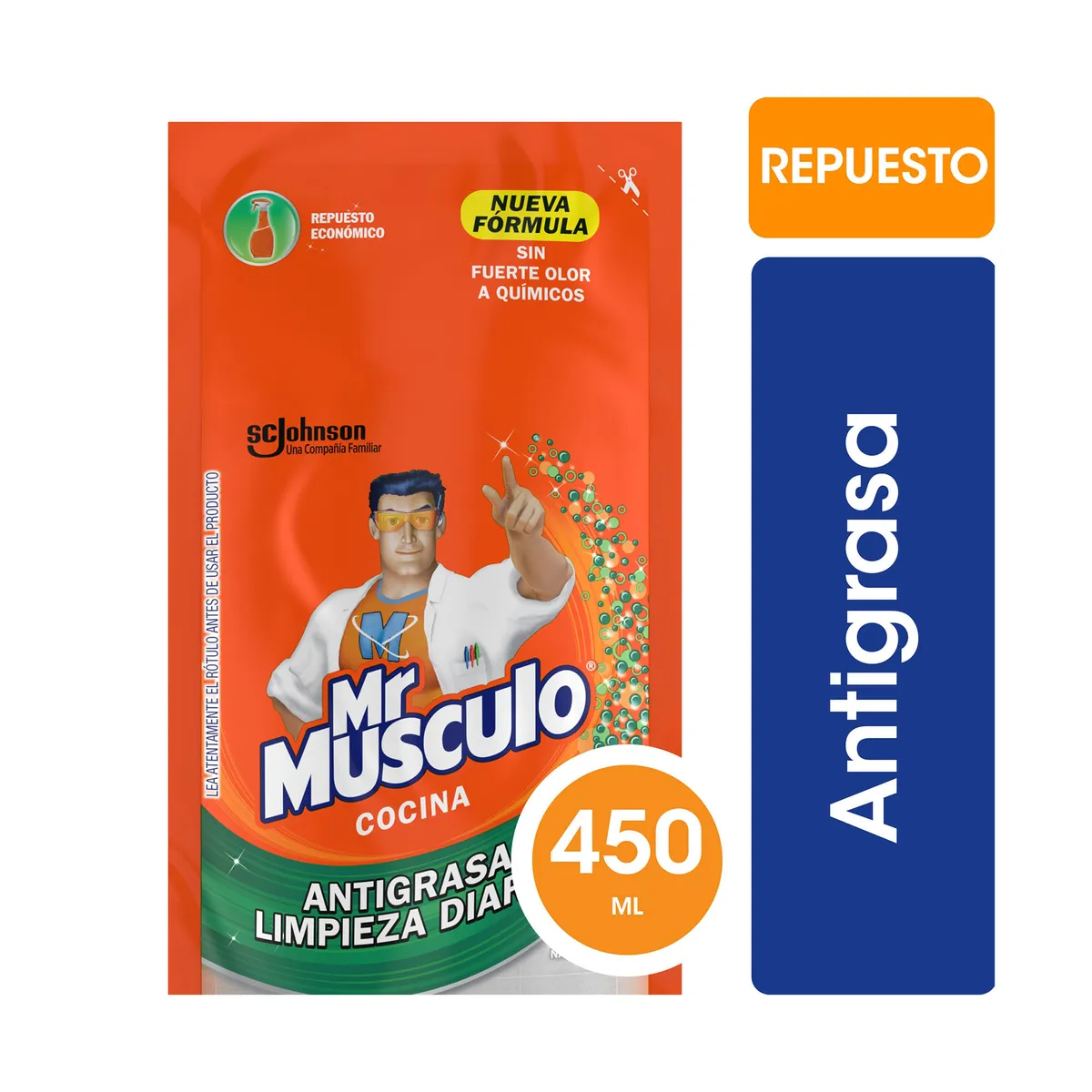 Limpiador antigrasa Mr músculo para cocina dp 450 cc.