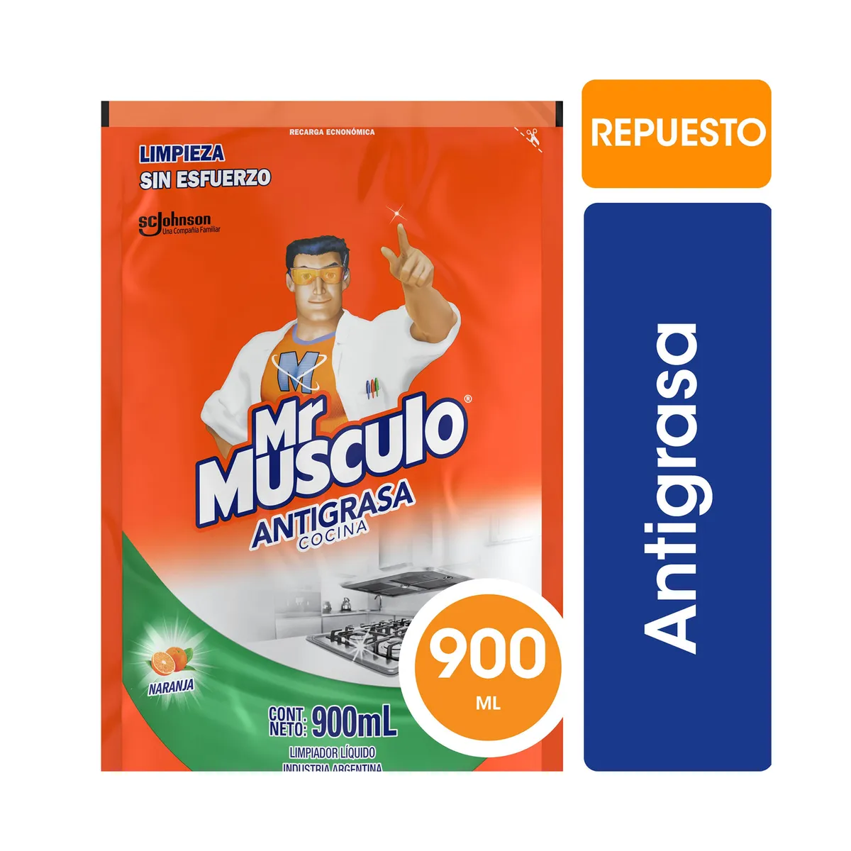 Limpiador de cocina Mr. Músculo antigrasa 900 cc.