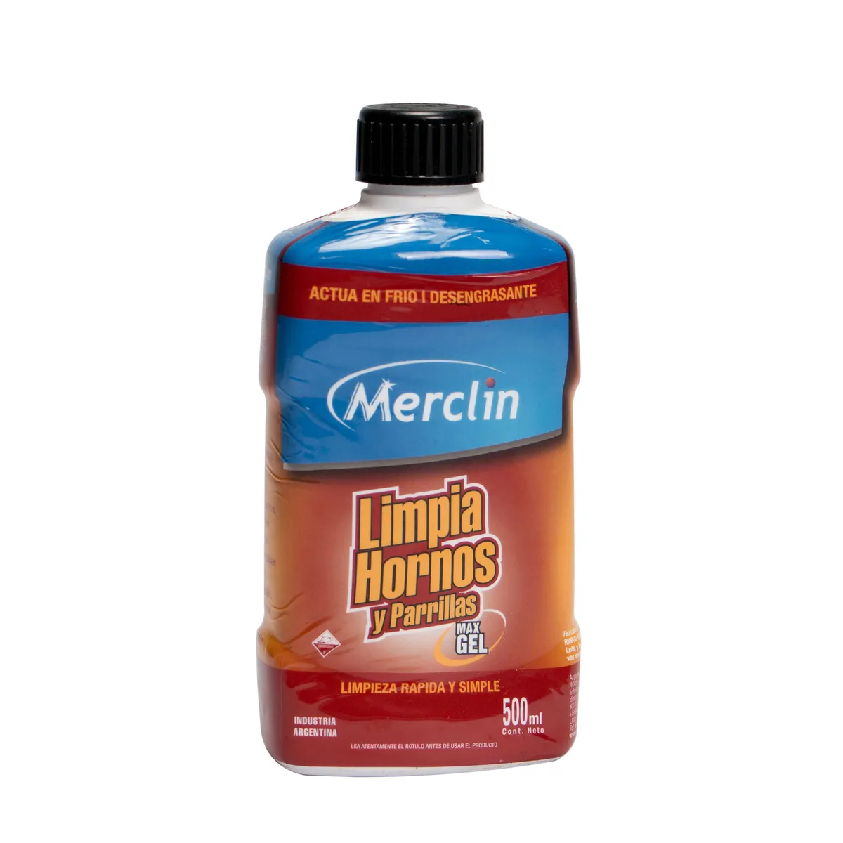 Limpiador para hornos Merclin en gel 500 cc.