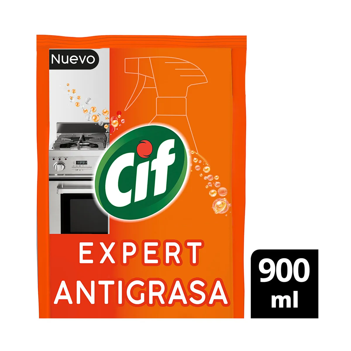 Limpiador antigrasa Cif expert dp 900 cc.