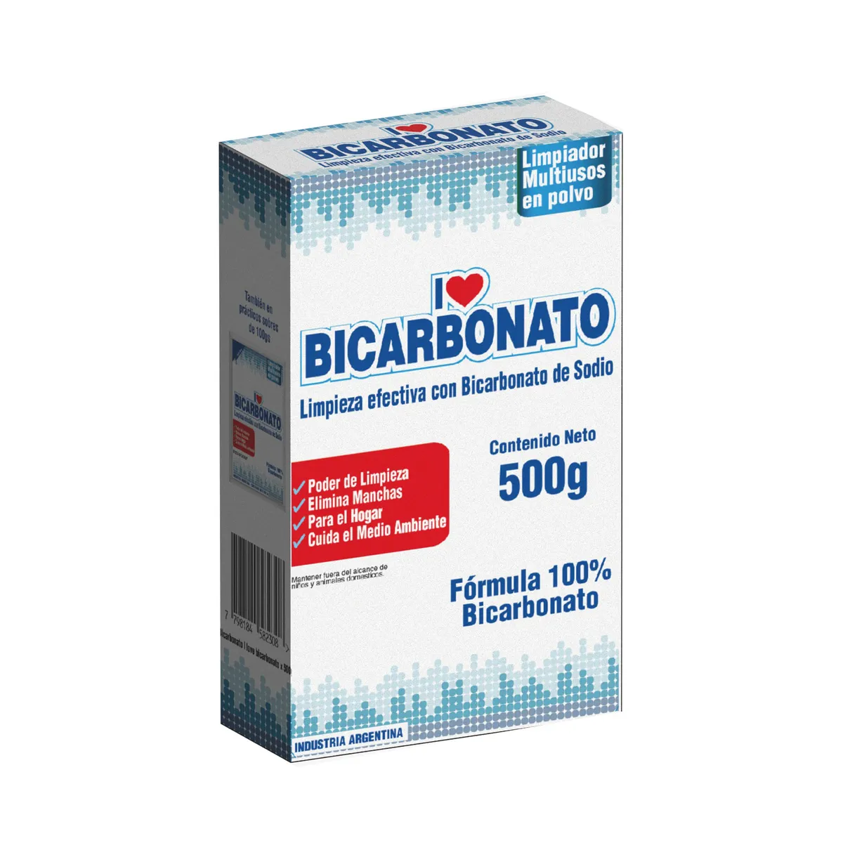 Bicarbonato de sodio para limpieza I Love Bicarbonato 500 grs
