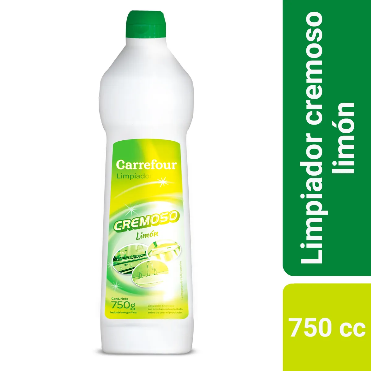 Limpiador cremoso Carrefour limón 500 cc.