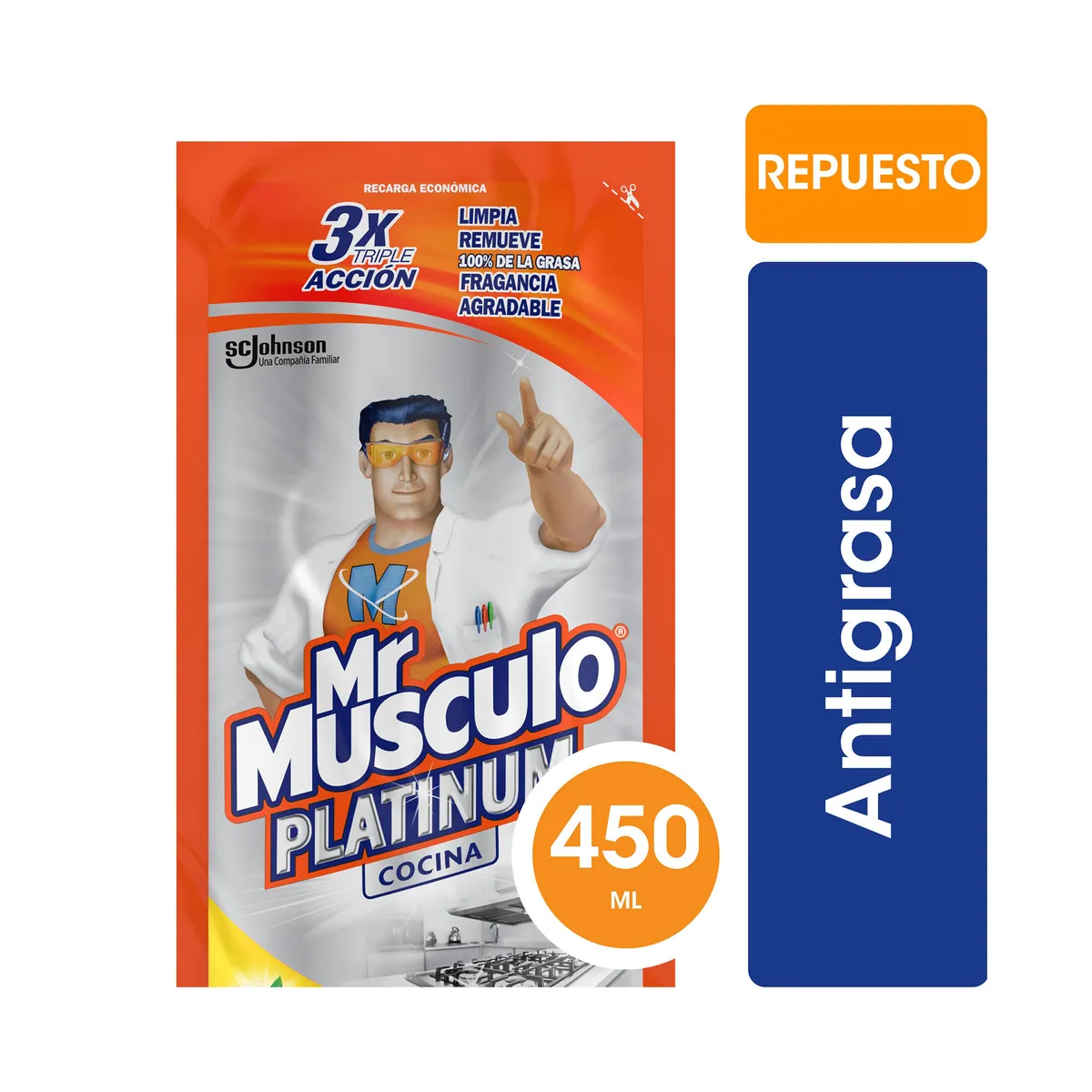 Limpiador de cocina Mr. Músculo extra power 450 cc.