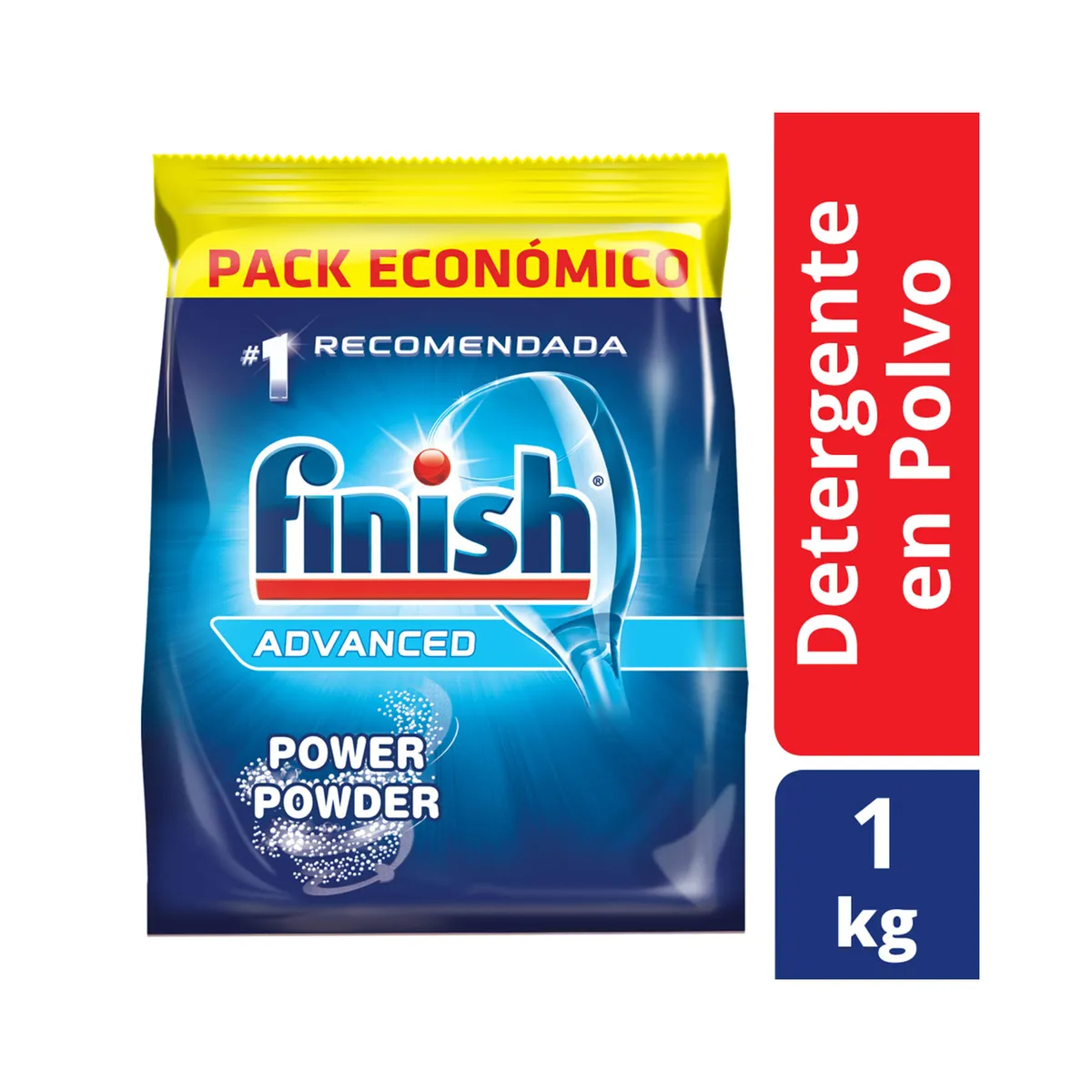 Detergente para lavavajillas Finish polvo doypack 1 kg.
