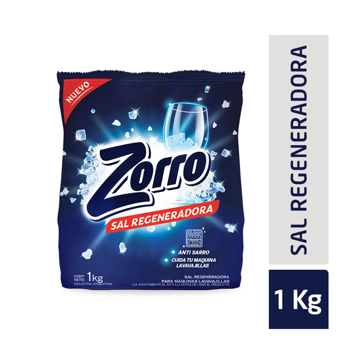 Sal regeneradora lavavajilla Zorro 1 kg.