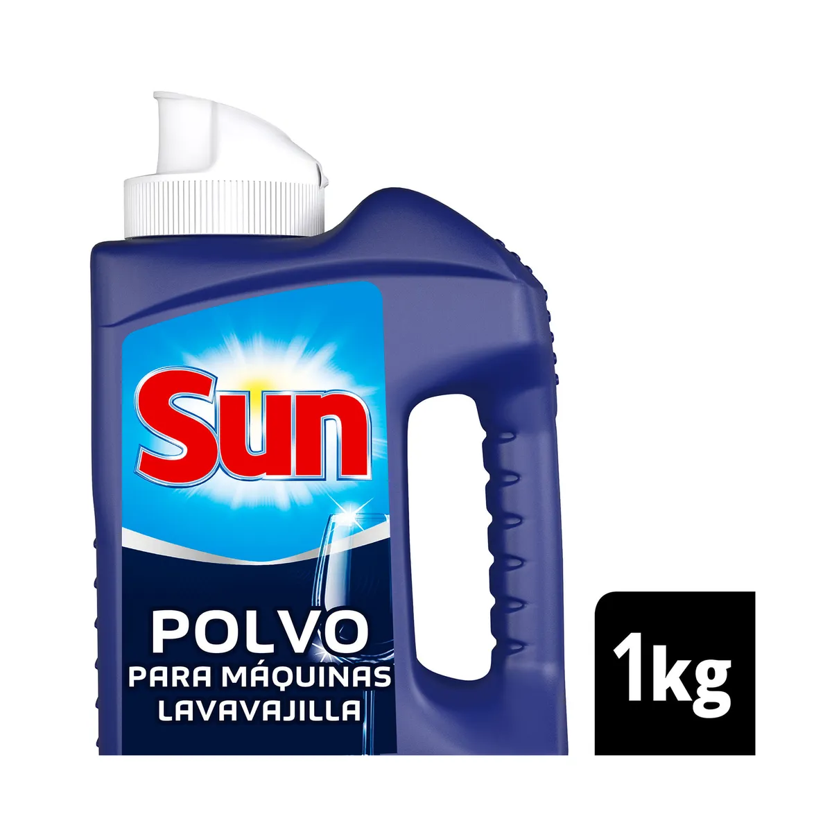 Polvo para maquina lavavajilla Sun en botella 1 kg.
