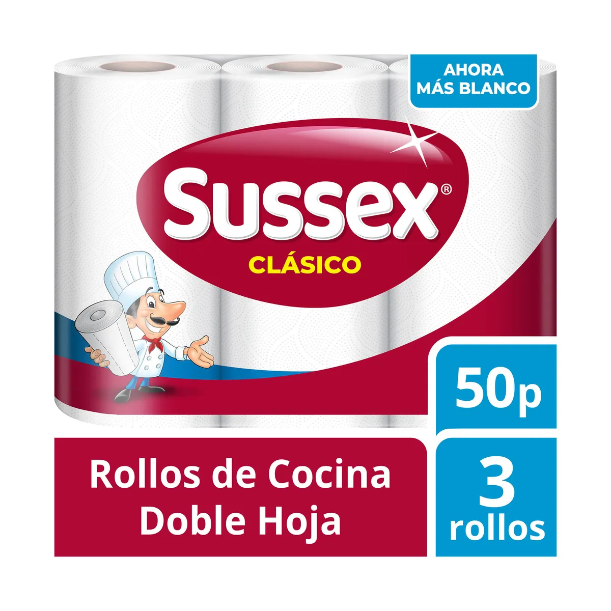 Rollo de cocina Sussex clásico 50 paños 3 uni
