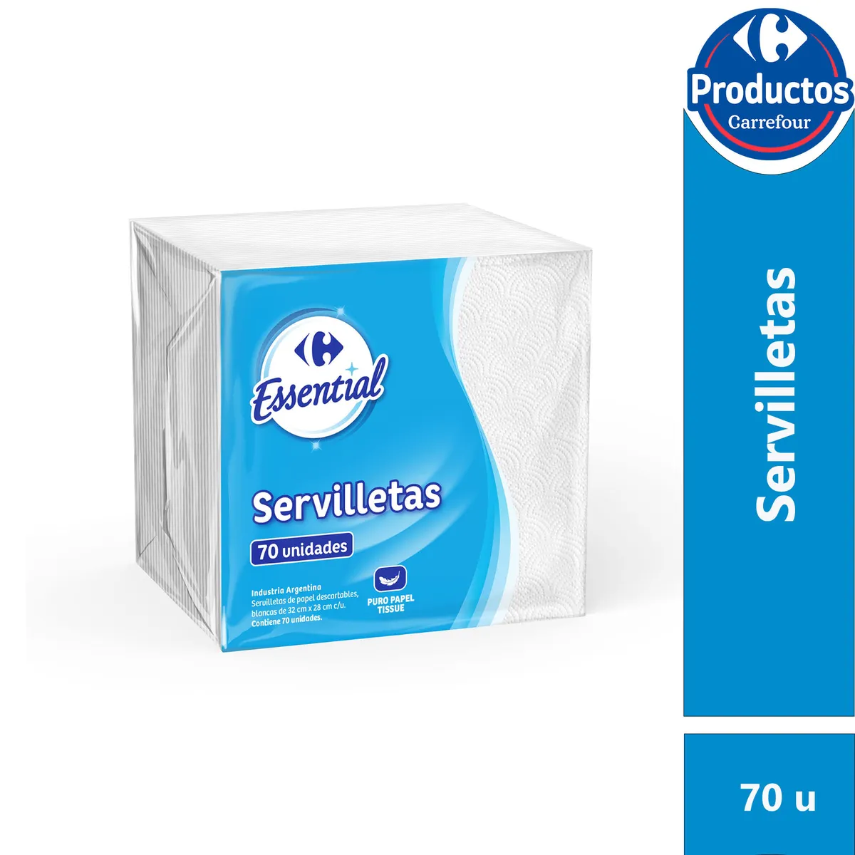 Servilletas Carrefour essential 70 u.