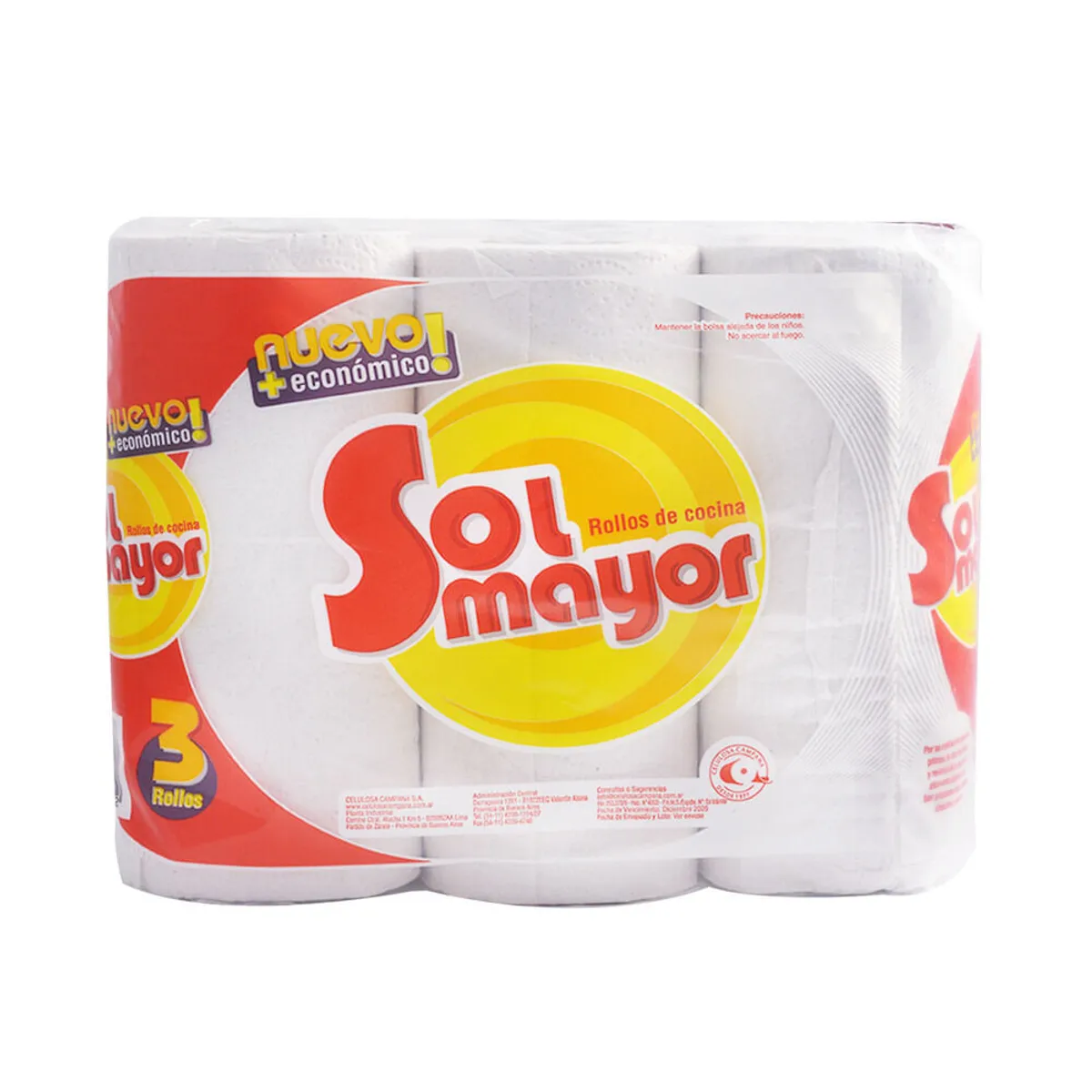 Rollo de cocina Sol Mayor 3 x 40 paños