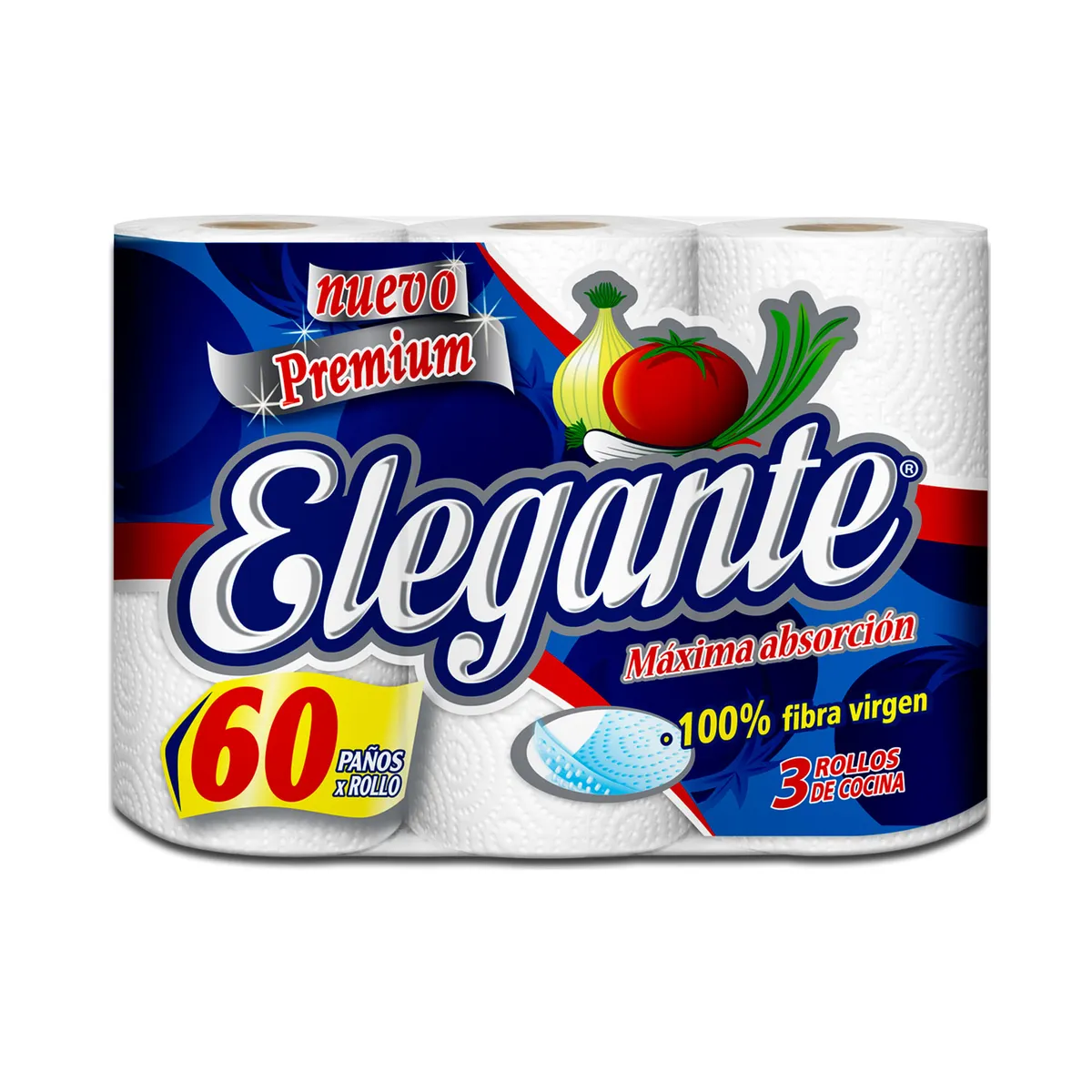 Rollo de cocina Elegante Premium 3 x 60 paños