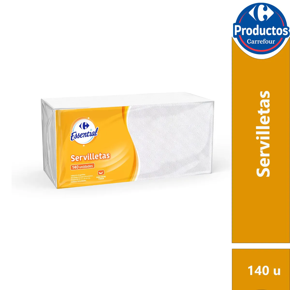 Servilletas Carrefour essential 140 u.
