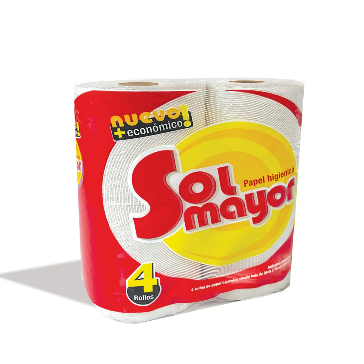 Papel higiénico Sol Mayor hoja simple x4 30 mts