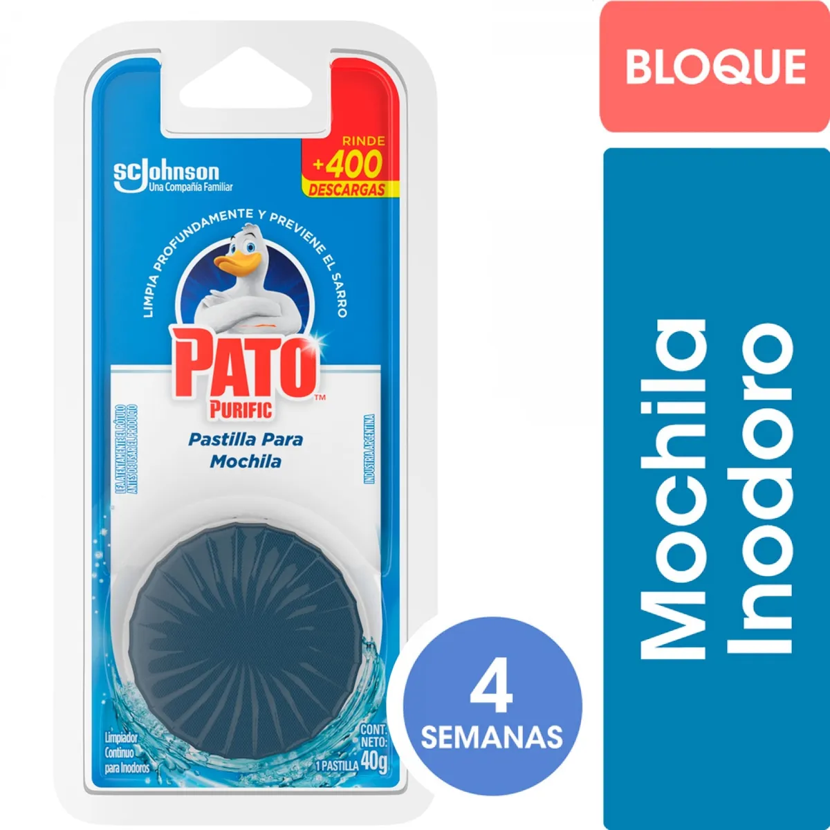 Bloque para mochila de inodoro Pato 40 g.