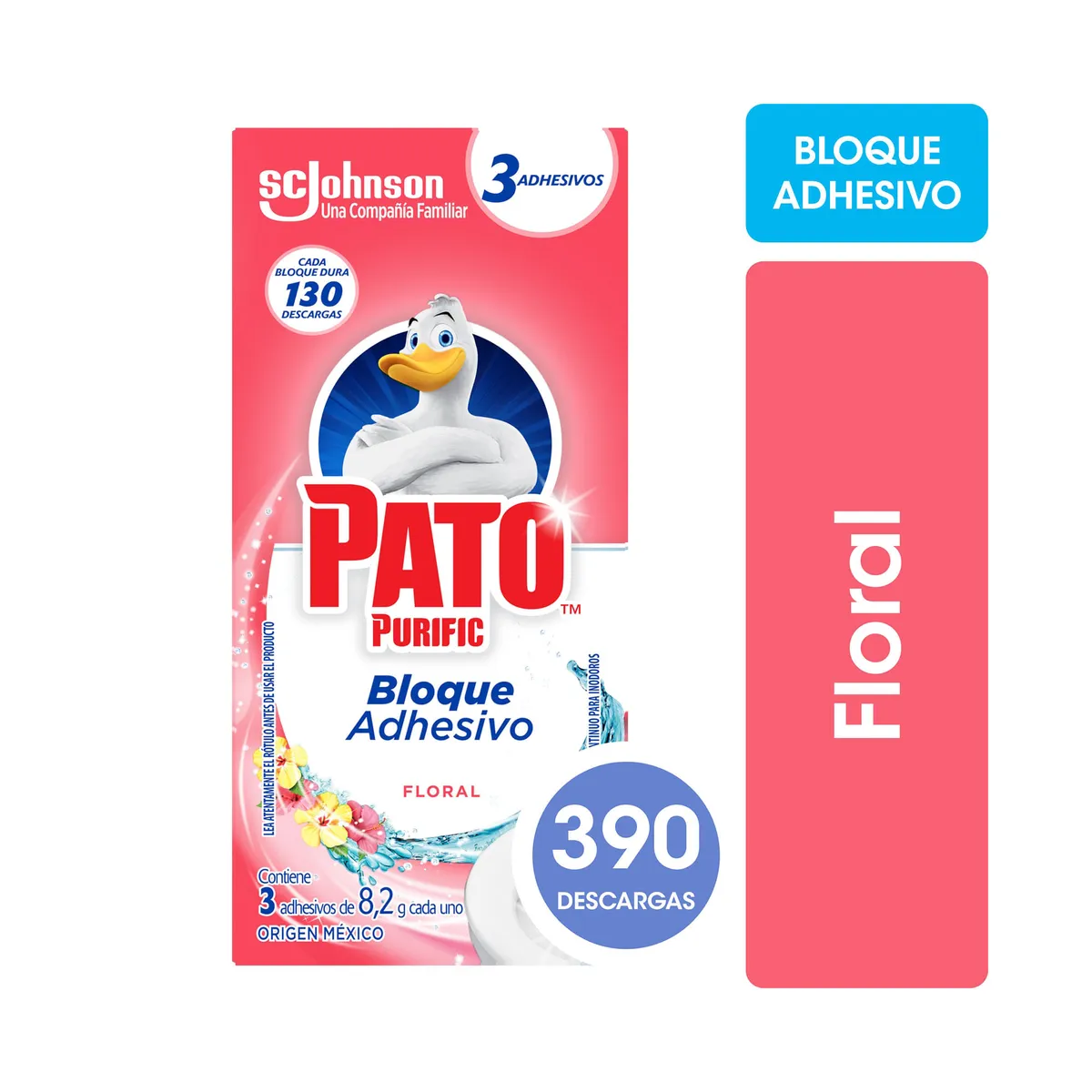 Limpiador adhesivo para inodoro Pato floral 3 uni