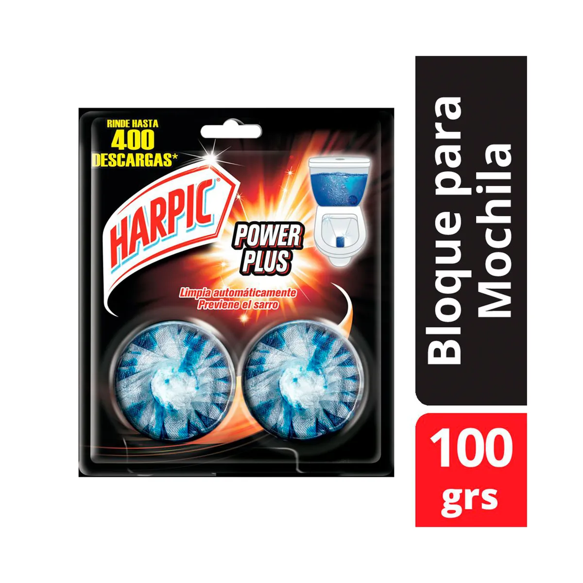 Bloque para mochila de inodoro Harpic power plus x 2 uni
