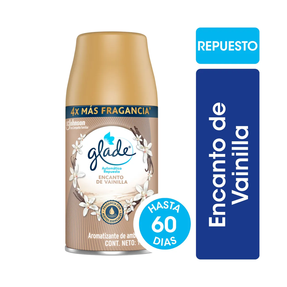 Aromatizante de ambientes automático Glade vainilla repuesto 175 g.