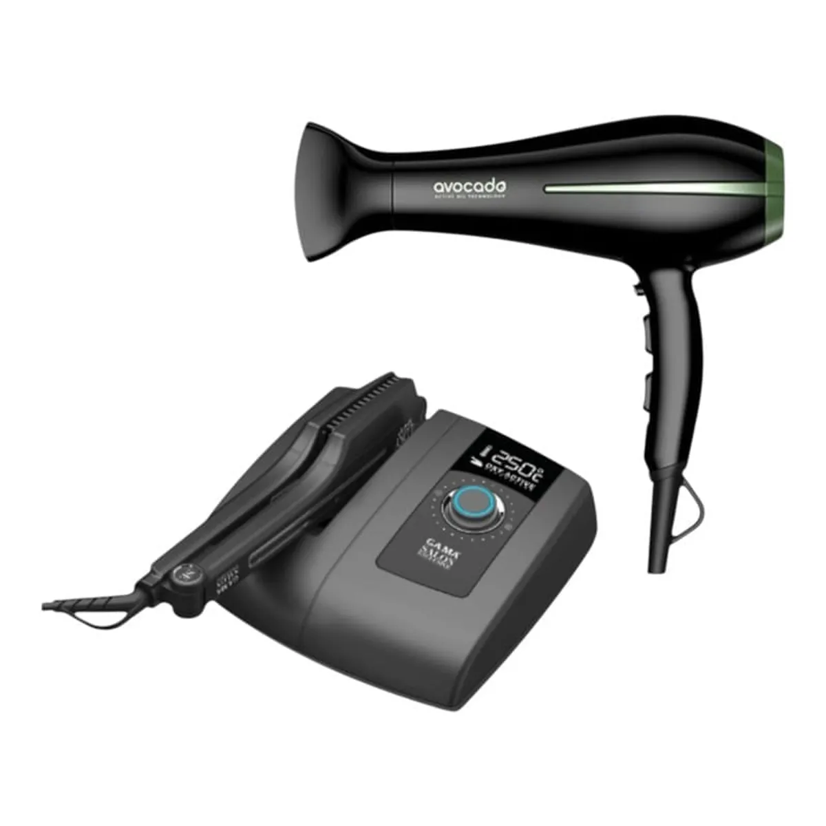 Combo Plancha de Pelo Loky Box Gama + Secador de Pelo Bora Avocado