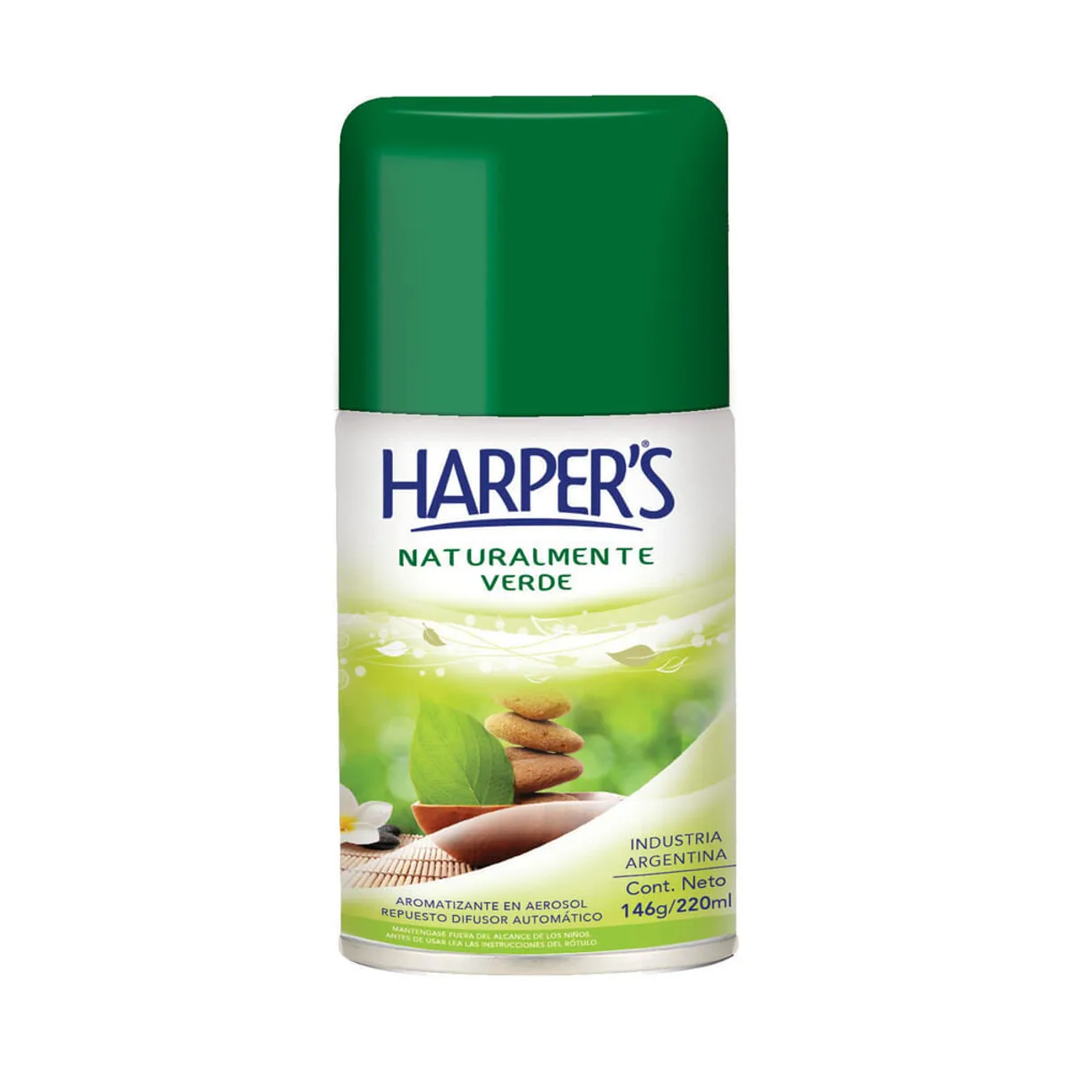 Aromatizador naturalmente verde Harper's repuesto 220 cc.