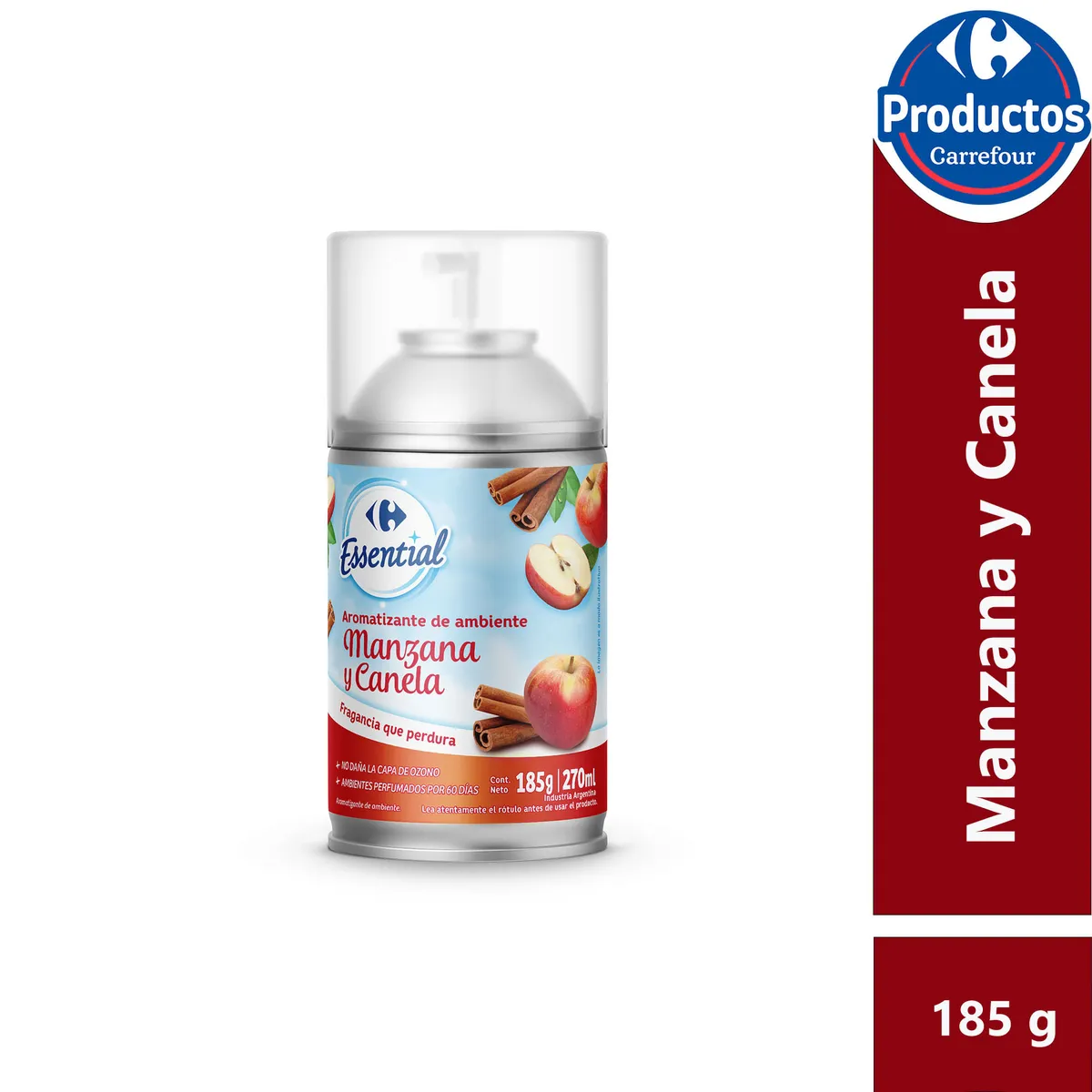 Aromatizador de ambiente Carrefour Essential manzana y canela 185 g.