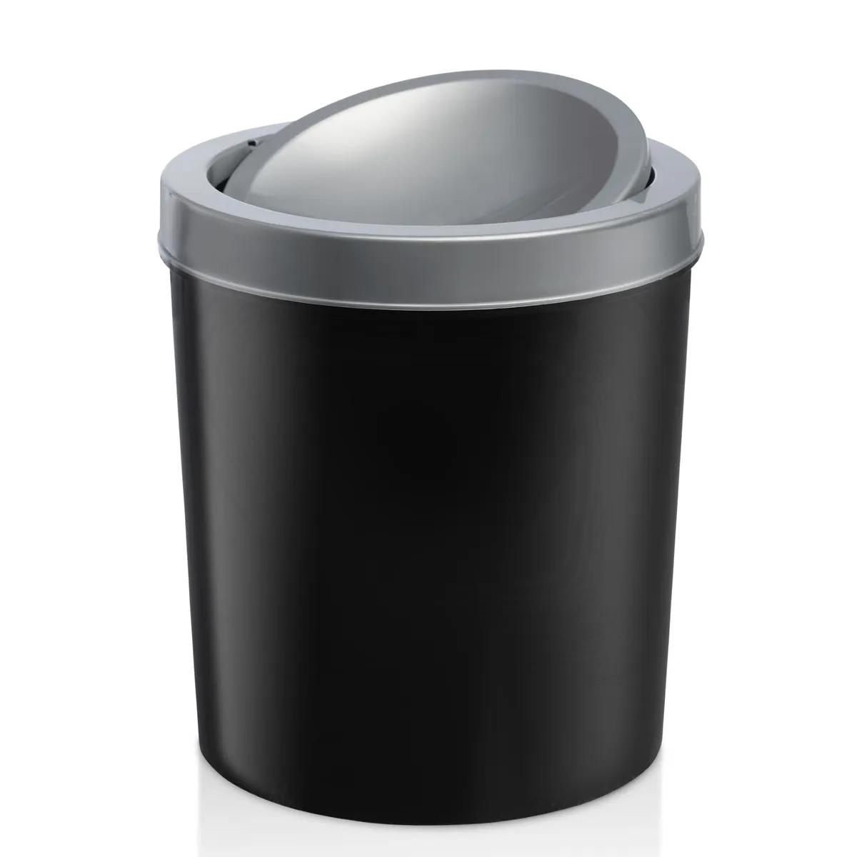 Cesto de residuos Star con tapa vaiven negro 7 lts
