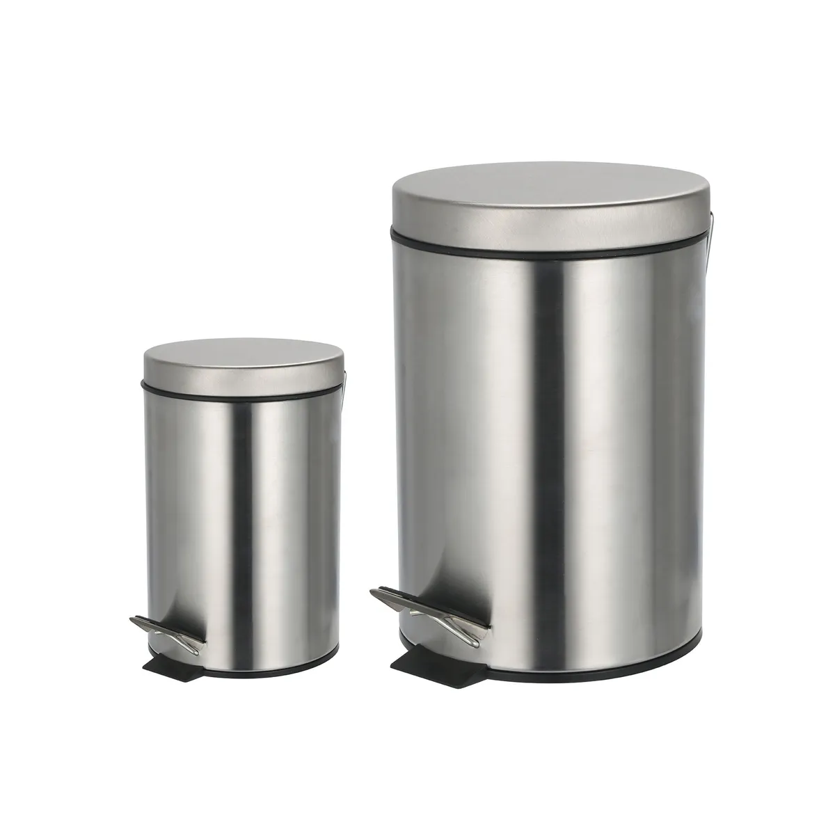 Set cesto de residuos Carrefour Home acero 3 lts + 12 lts