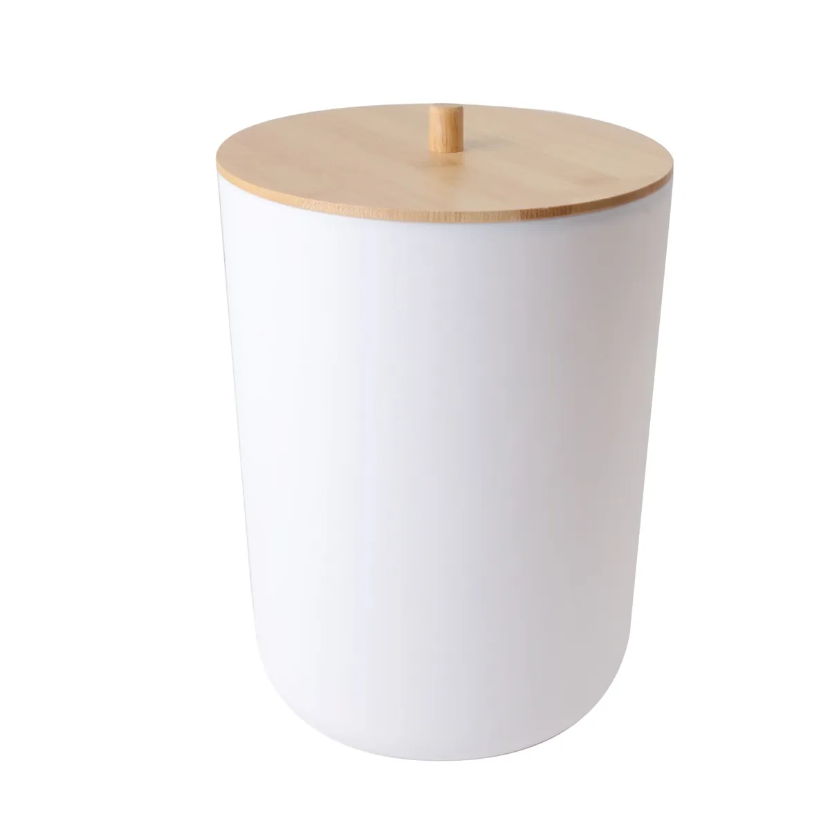 Cesto de residuos Carrefour Home tapa bambú 6 lts
