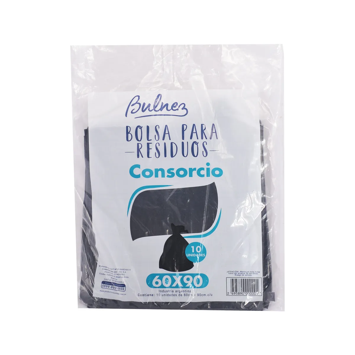 Bolsa de residuos Bulnez 60x90 cm plana x 10 uni
