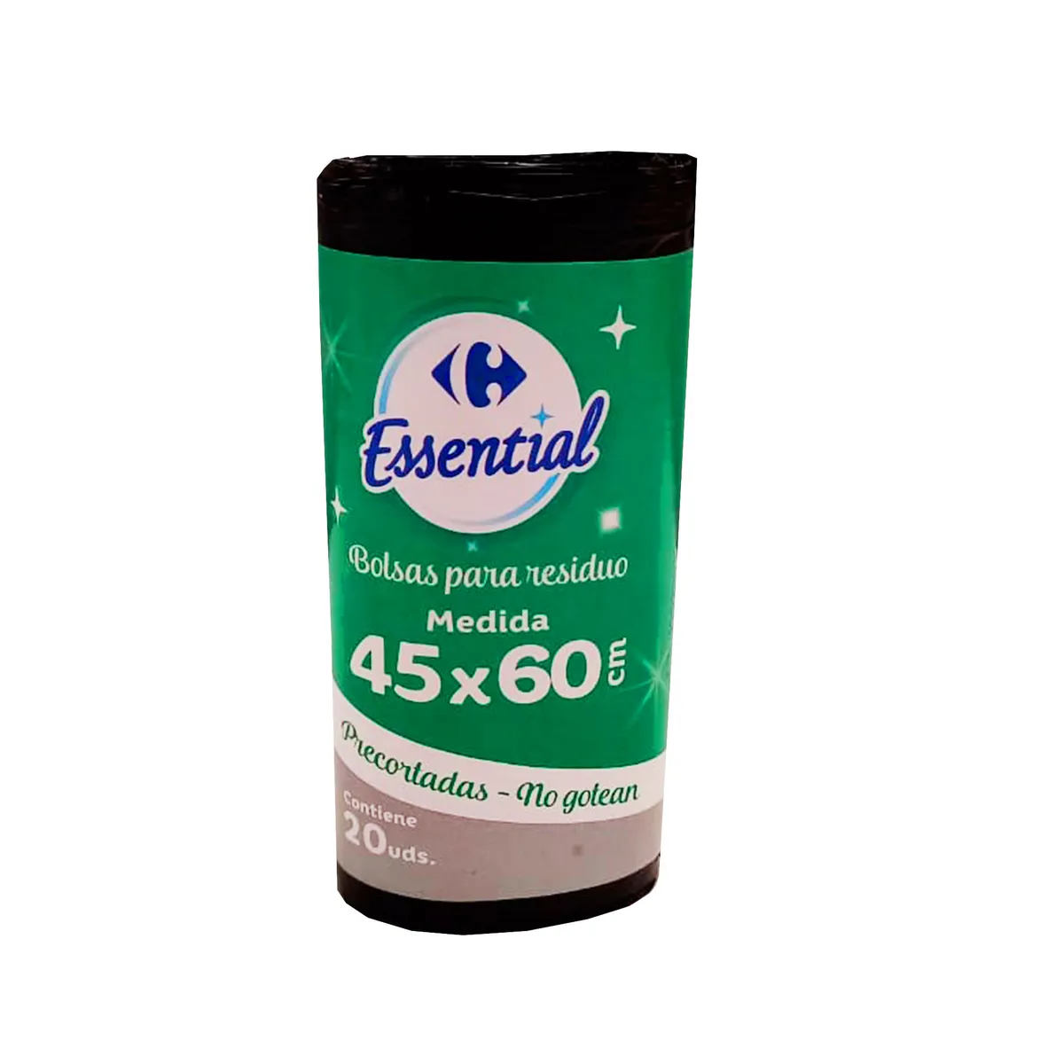 Bolsa de residuos Carrefour Essential 45x60 cm rollo x 20 uni