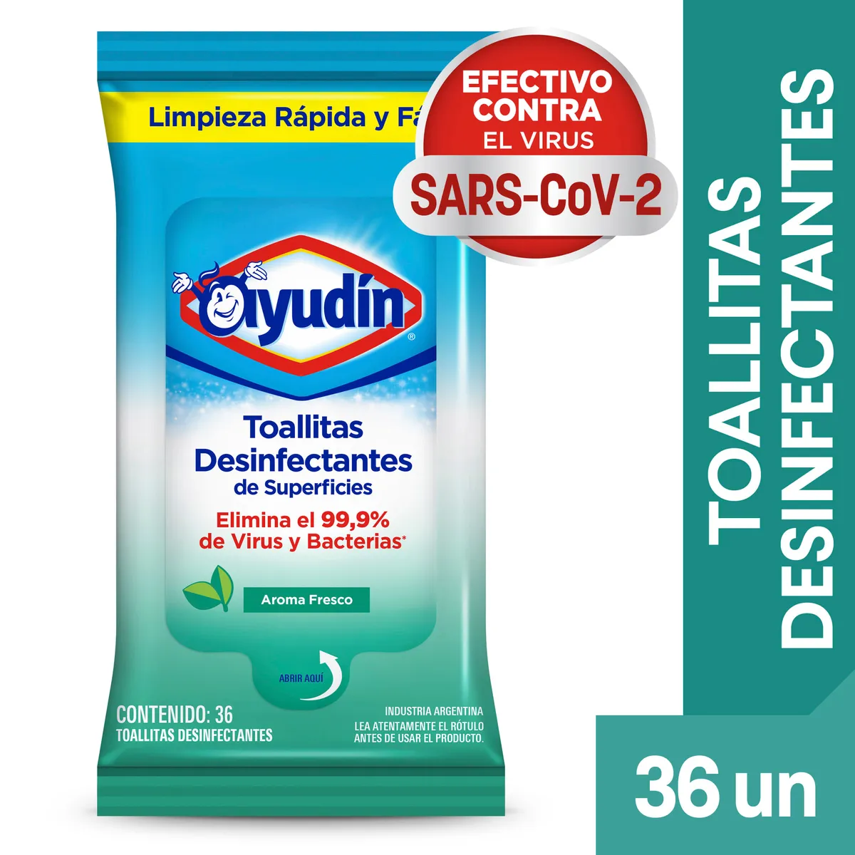 Toallitas desinfectantes Ayudín fresco flowpack x 36 uni