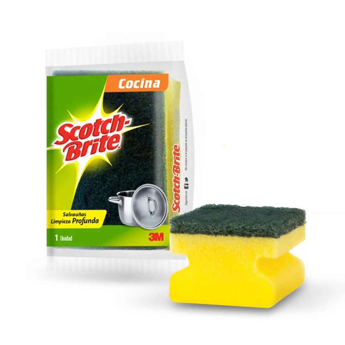 Esponja Scotch Brite limpieza profunda cocina  1 u.