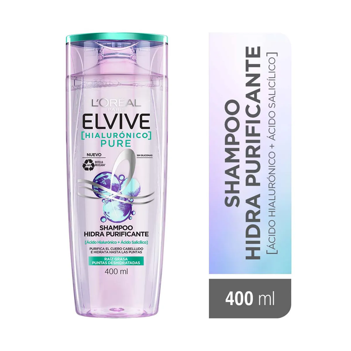 Shampoo Elvive Hialuronico Pure 400 ml.