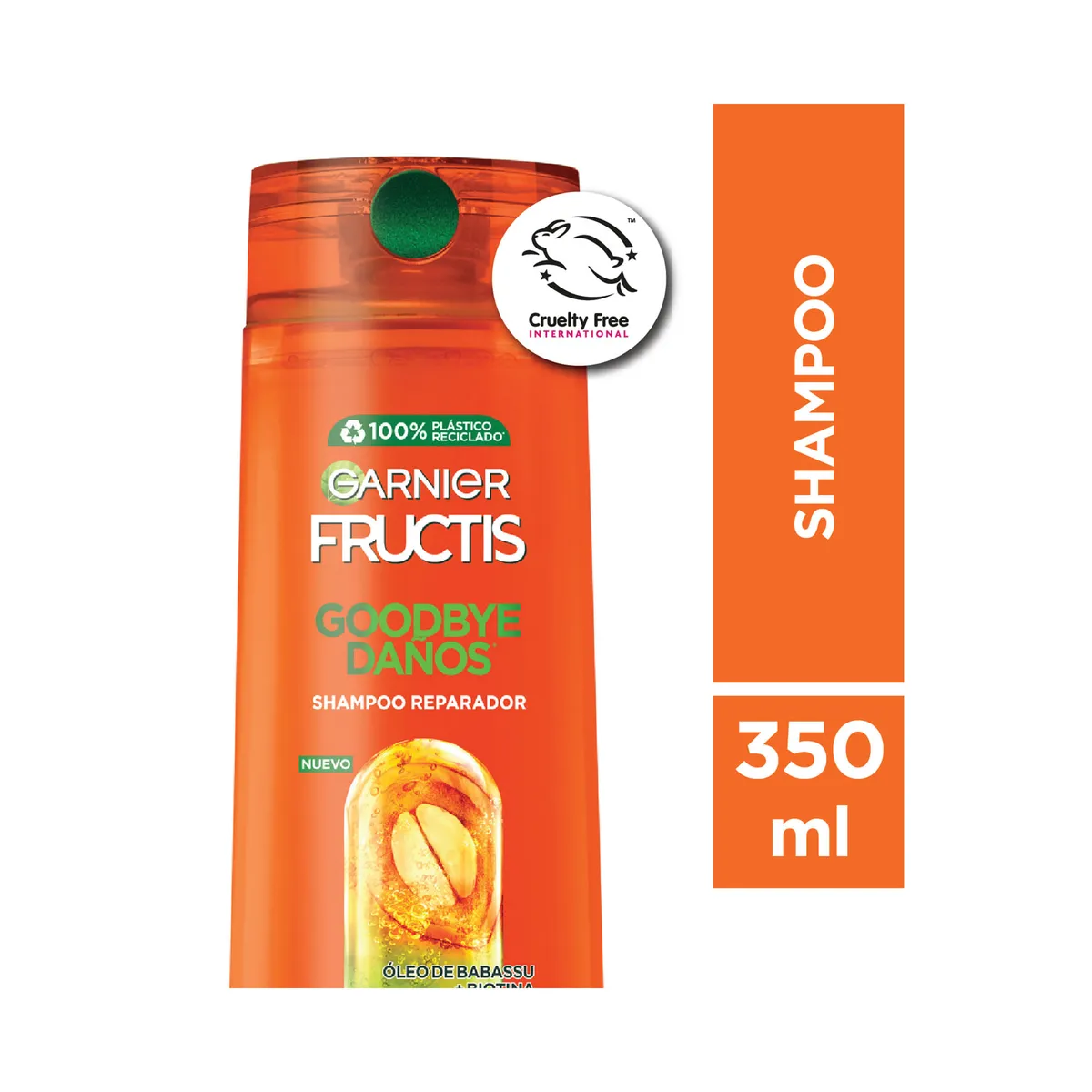 Shampoo Fructis reparador goodbye dano 350 cc.