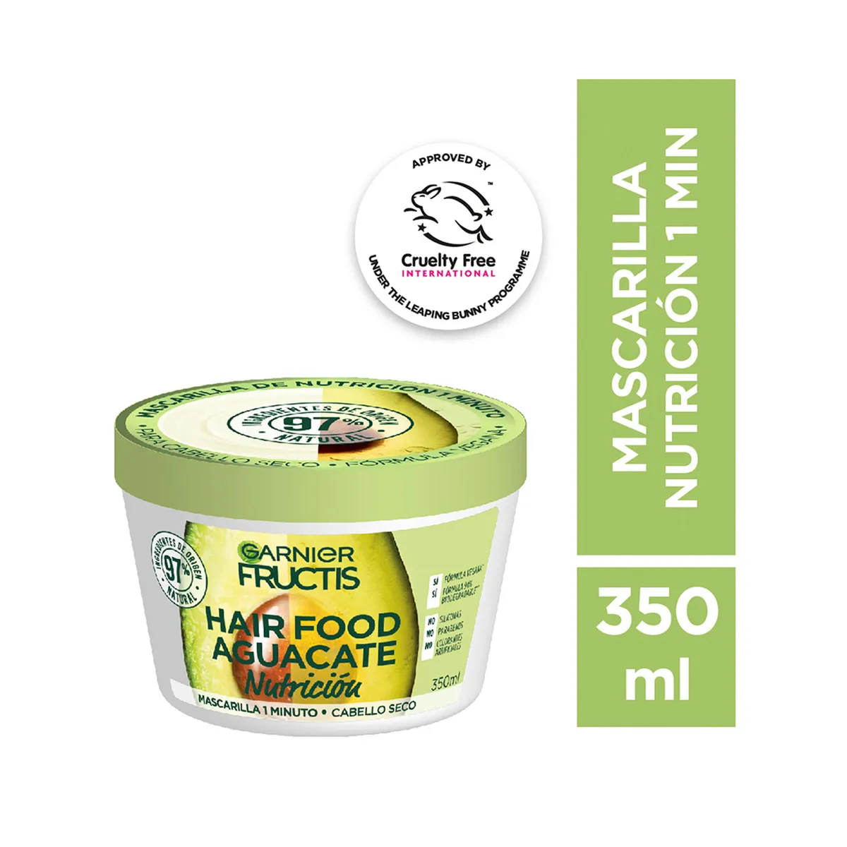 Mascarilla de nutrición Fructis de aguacate 350 cc.