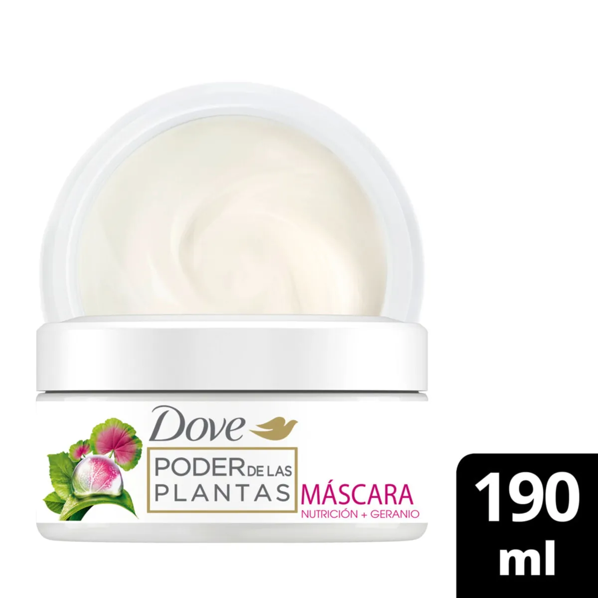 Máscara Dove nutrición+geranio 190 g.