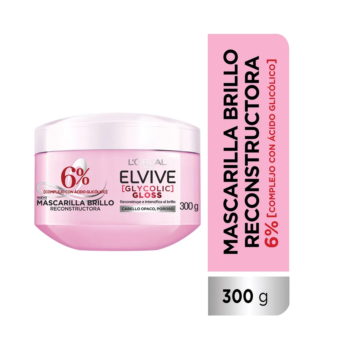 Mascarilla Elvive Glycolic Gloss 300 g.